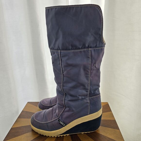 Nordica True Vintage 70s Womens Size 7 Blue Fur Lined Tall Ski Snow Winter Boots - Picture 4 of 16